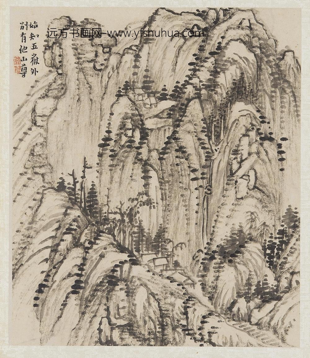 柳堉_拟杜甫诗句意山水图