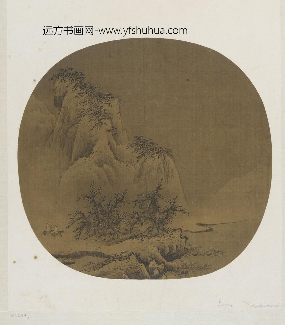 梁楷_雪山行旅图