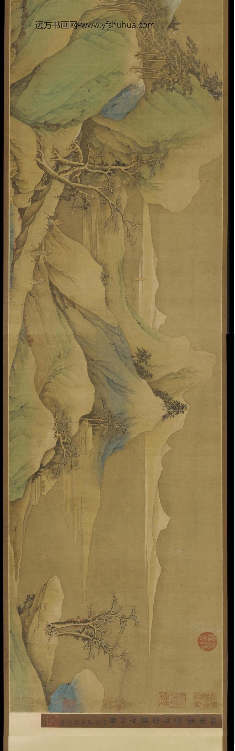 樊圻_雪麓早行图卷_