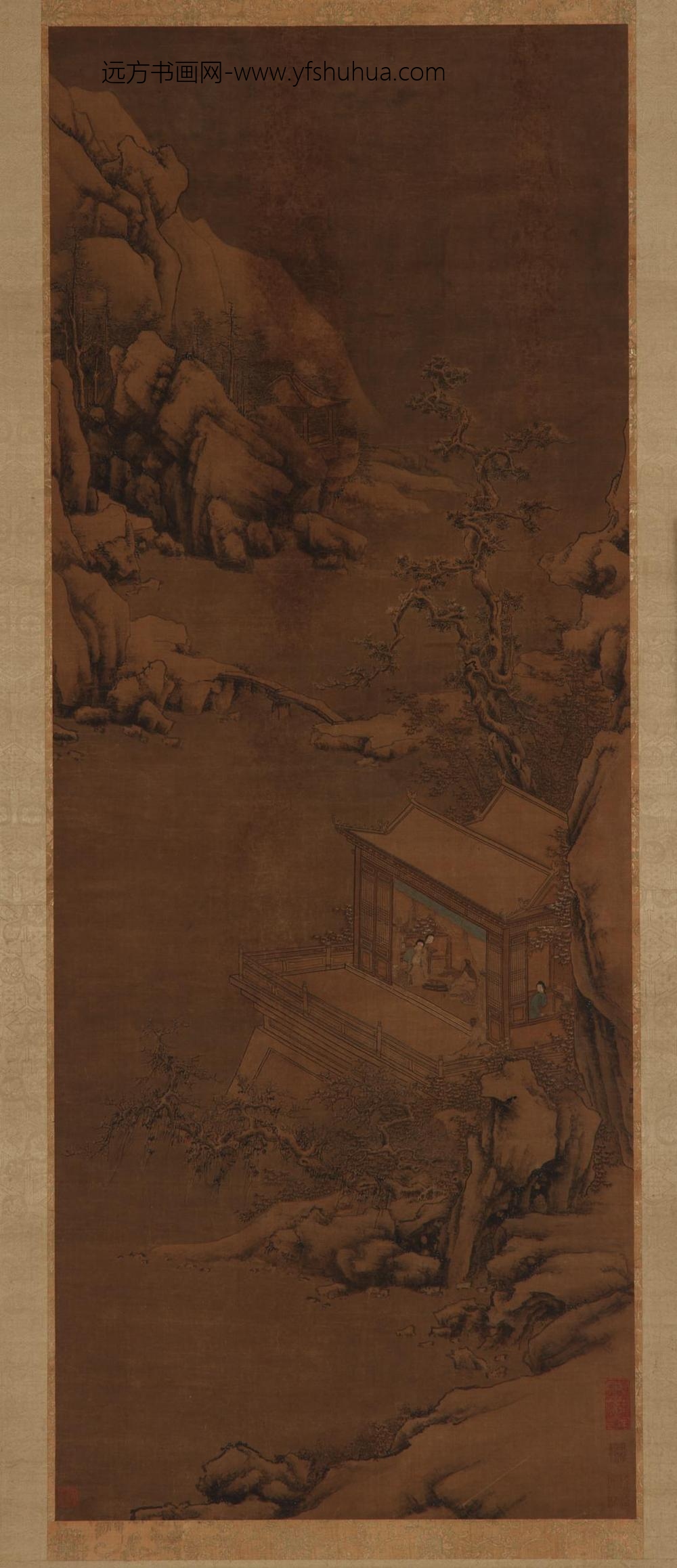 江亭四友江景图