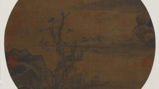 江参 孤舟寒鸦图册页.jpg