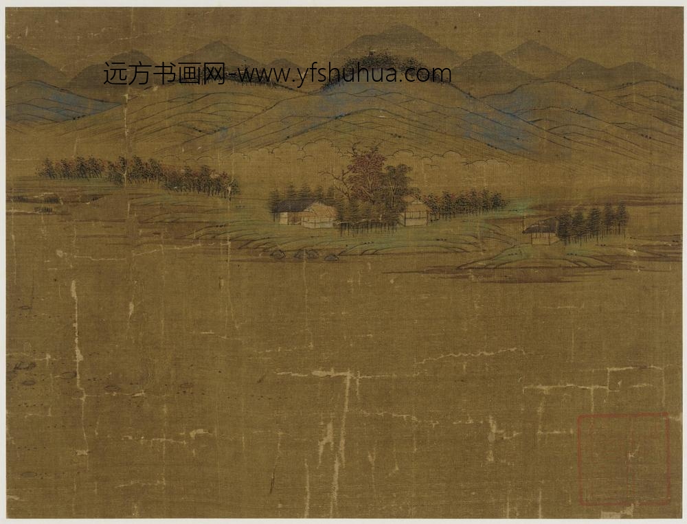 江村远山图