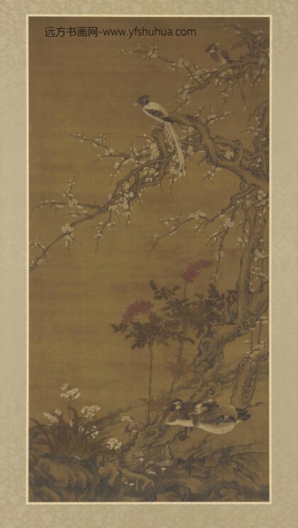 沈铨 梅下鸳鸯图.jpg