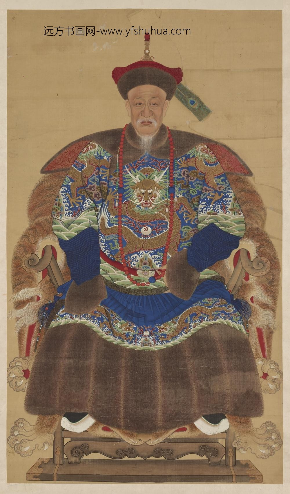 清代冬装朝臣肖像