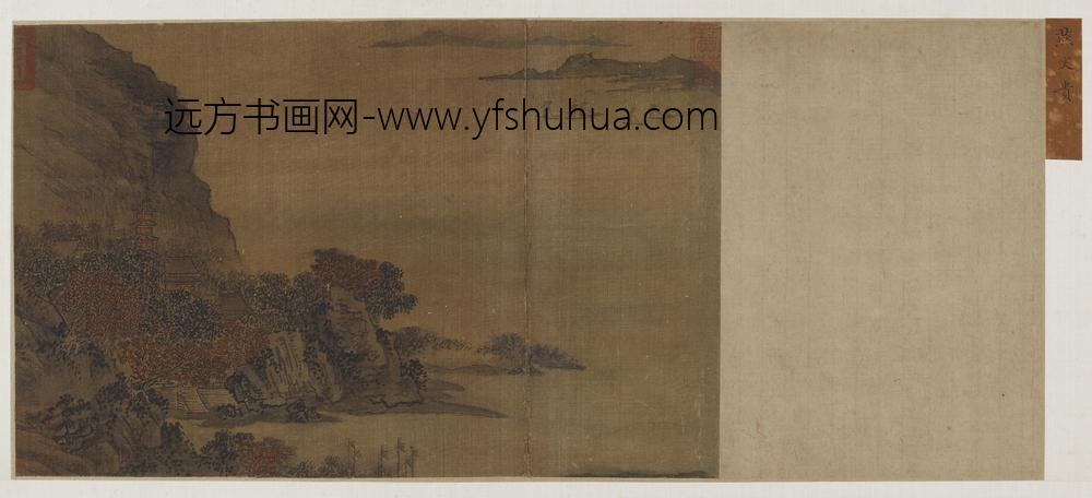 燕文贵_江岸古寺图