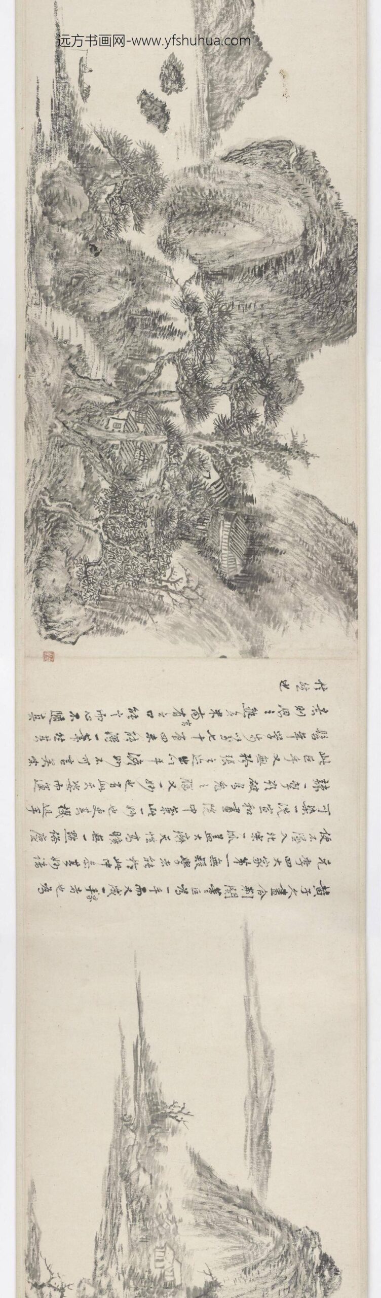 王宸（蓬樵）_仿宋元粉本六段（山水）图卷_