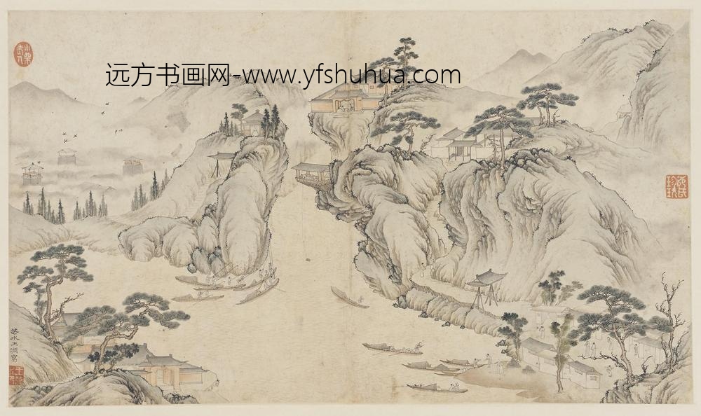 王渊_江岸山水图