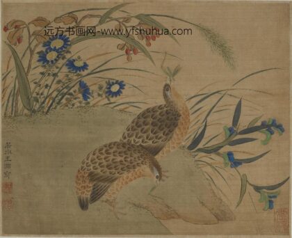 王渊 花下双鹌鹑啄蝗图 1.jpg