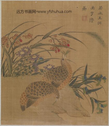 王渊 鹌鹑花卉图.jpg