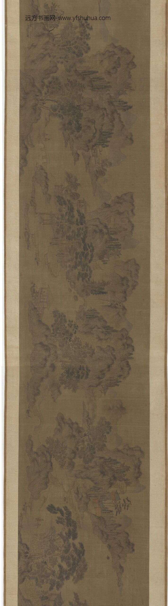 王蒙_溪山读书图卷_