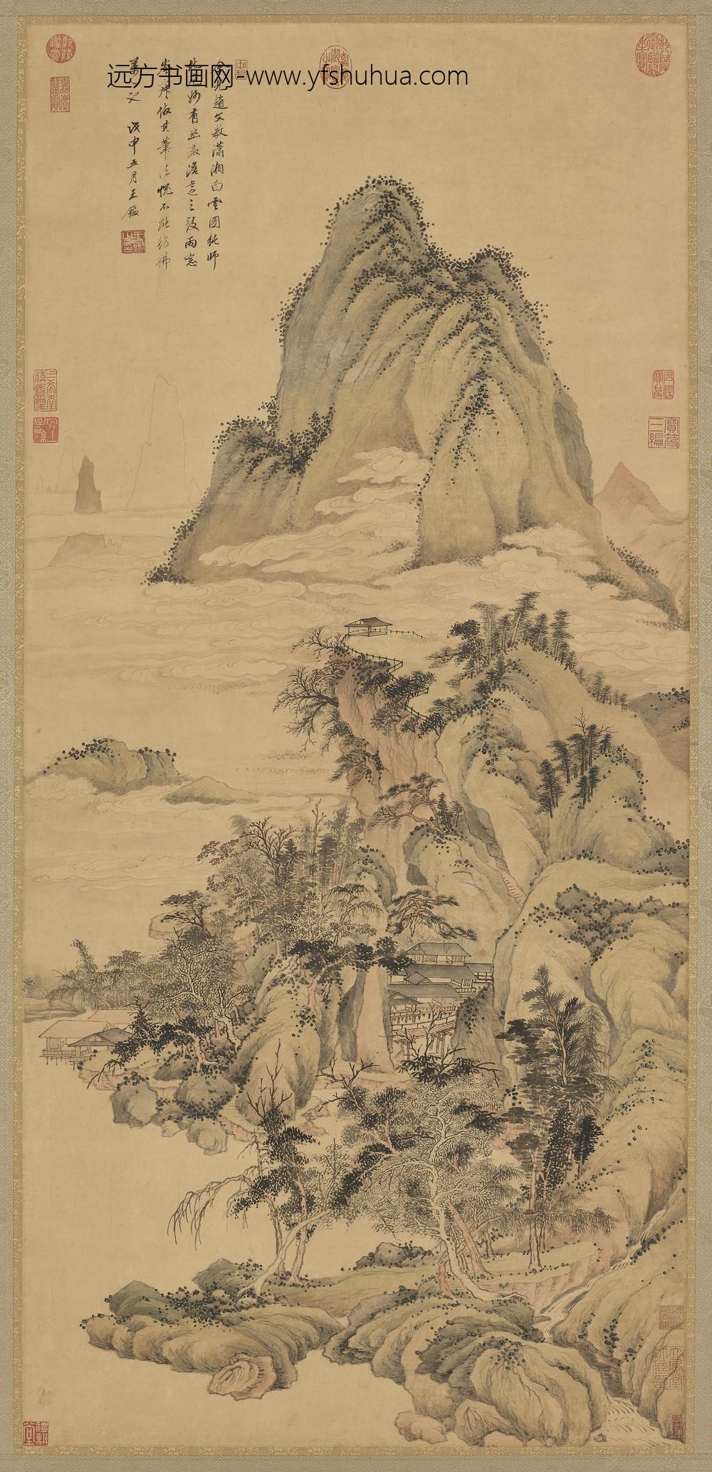 王鉴_仿赵孟頫潇湘白云