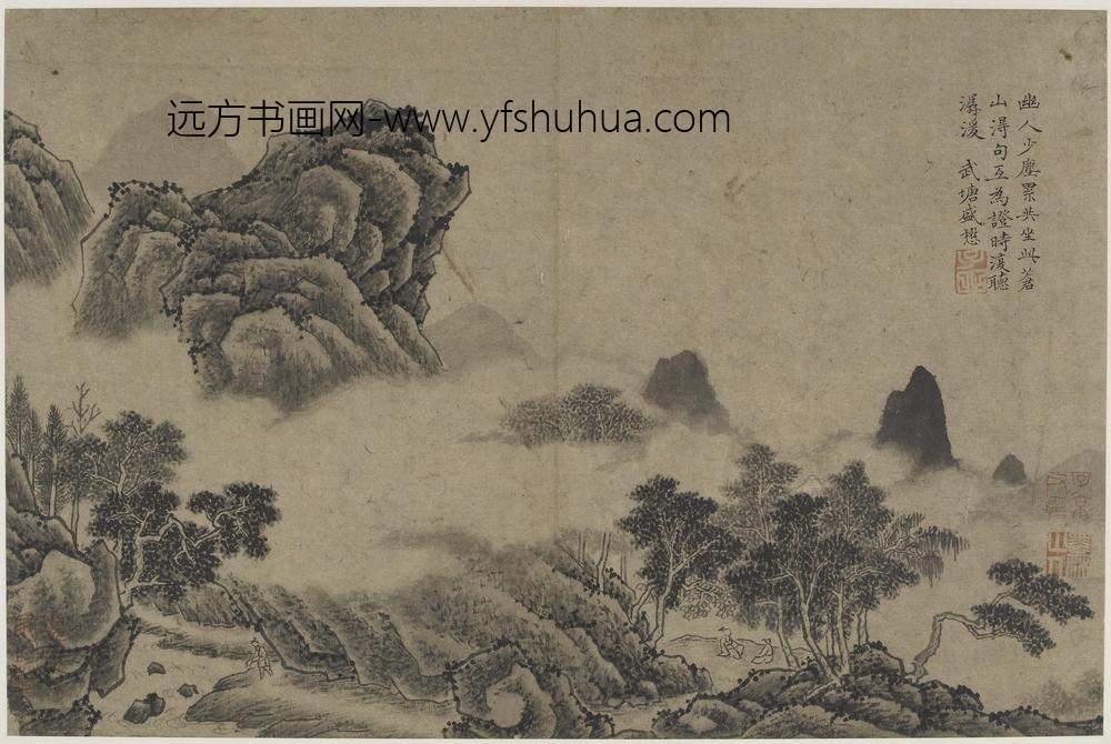盛懋_云山觅句图