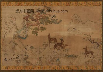 缂丝松桃鹿鹤山水图.jpg