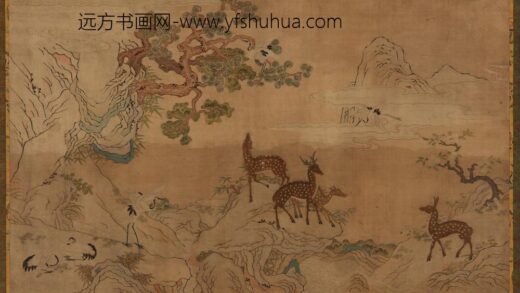 缂丝松桃鹿鹤山水图.jpg