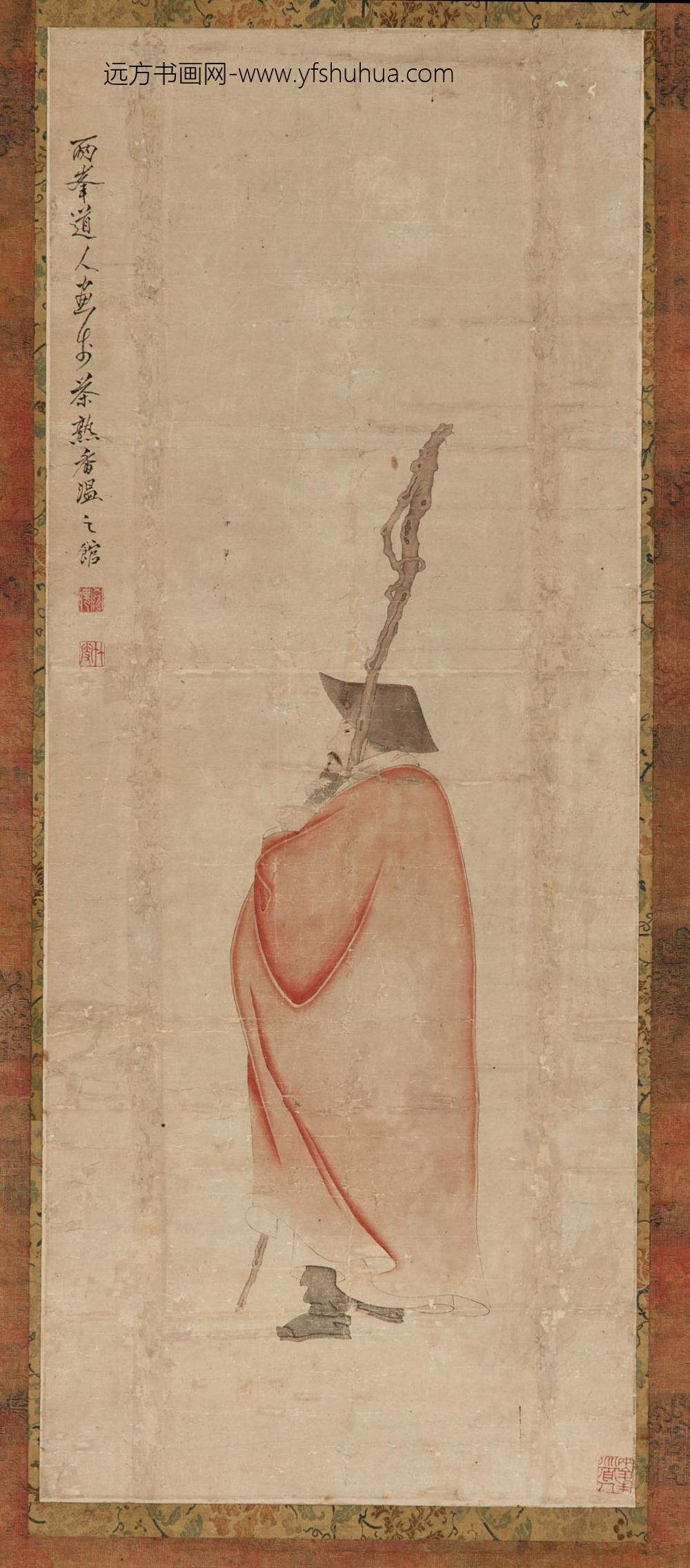 罗聘_红衣立像图