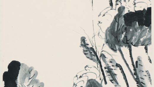 舒伯展 绘画墨荷图.jpg