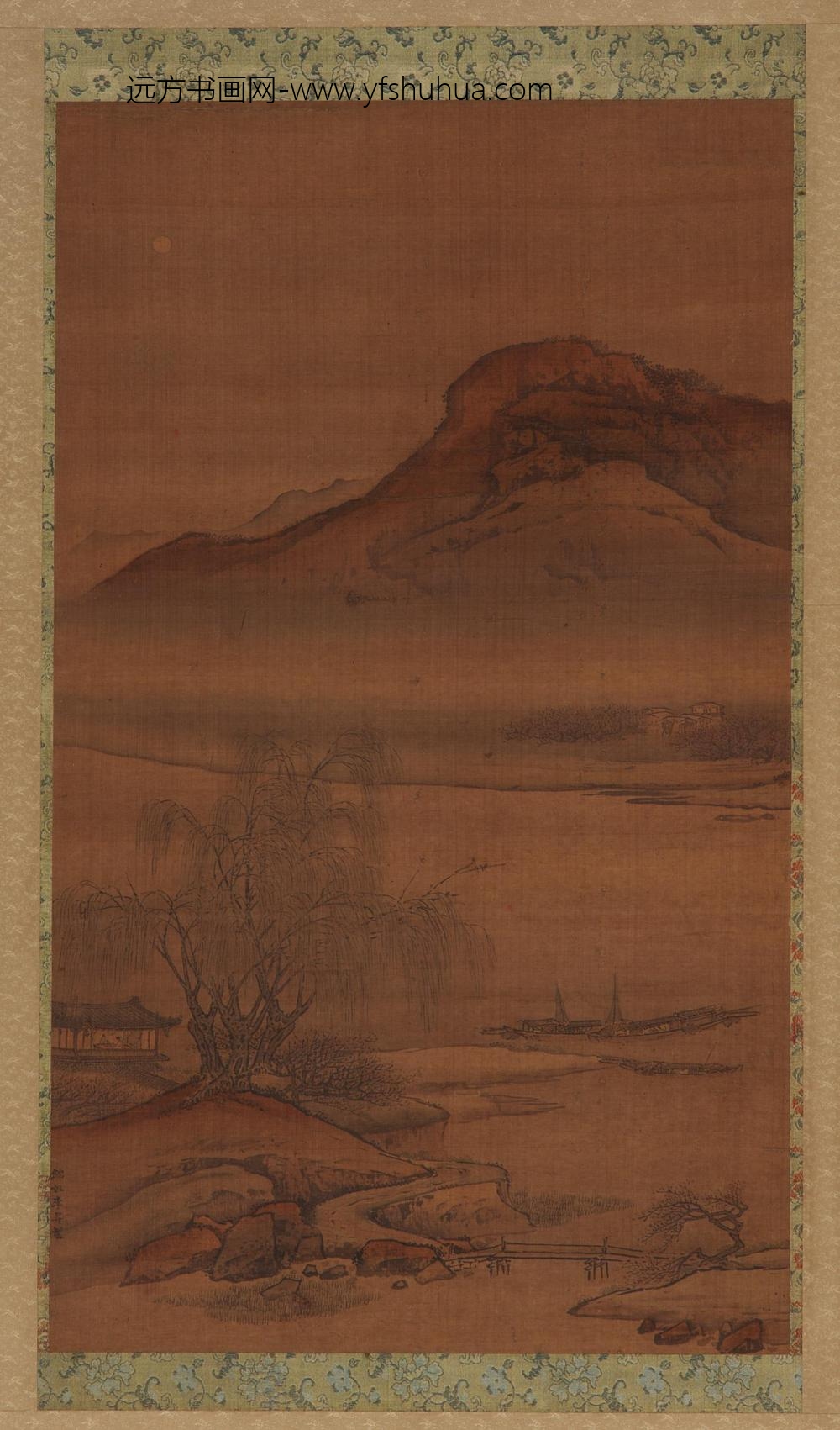 袁江_江村夜泊图