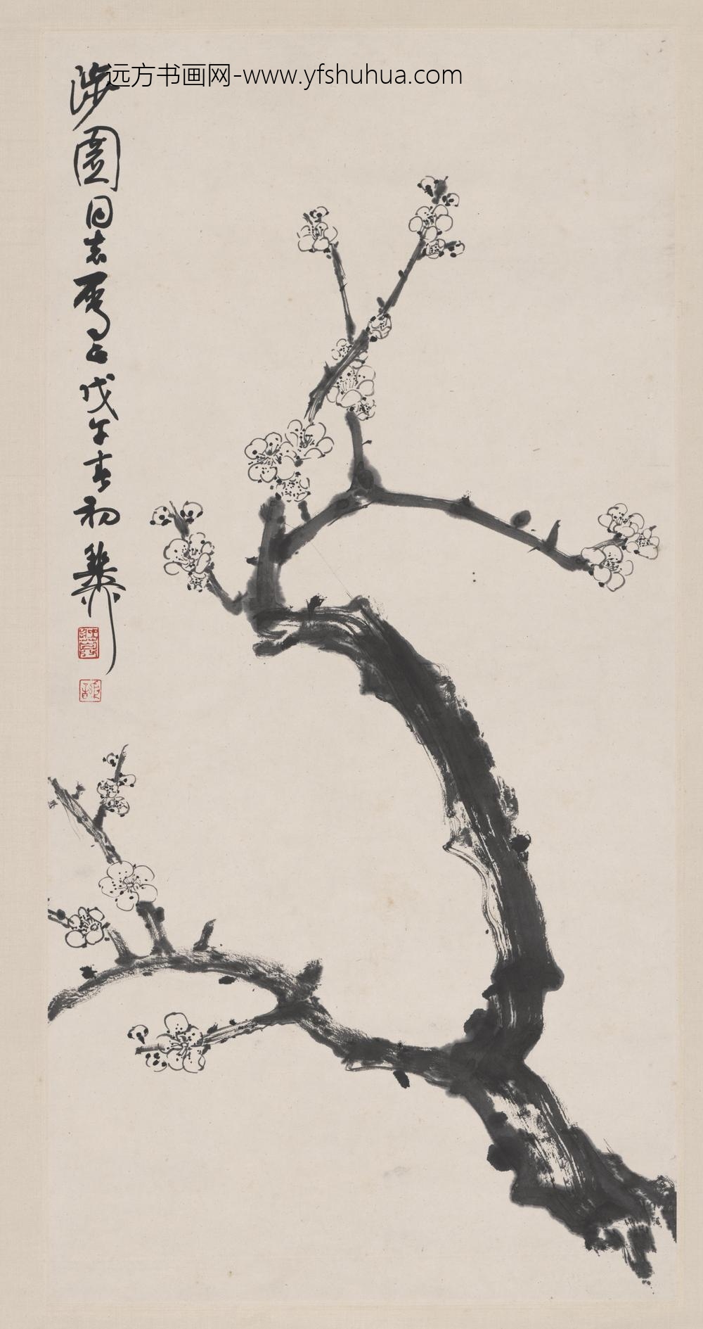 谢稚柳_墨梅图轴