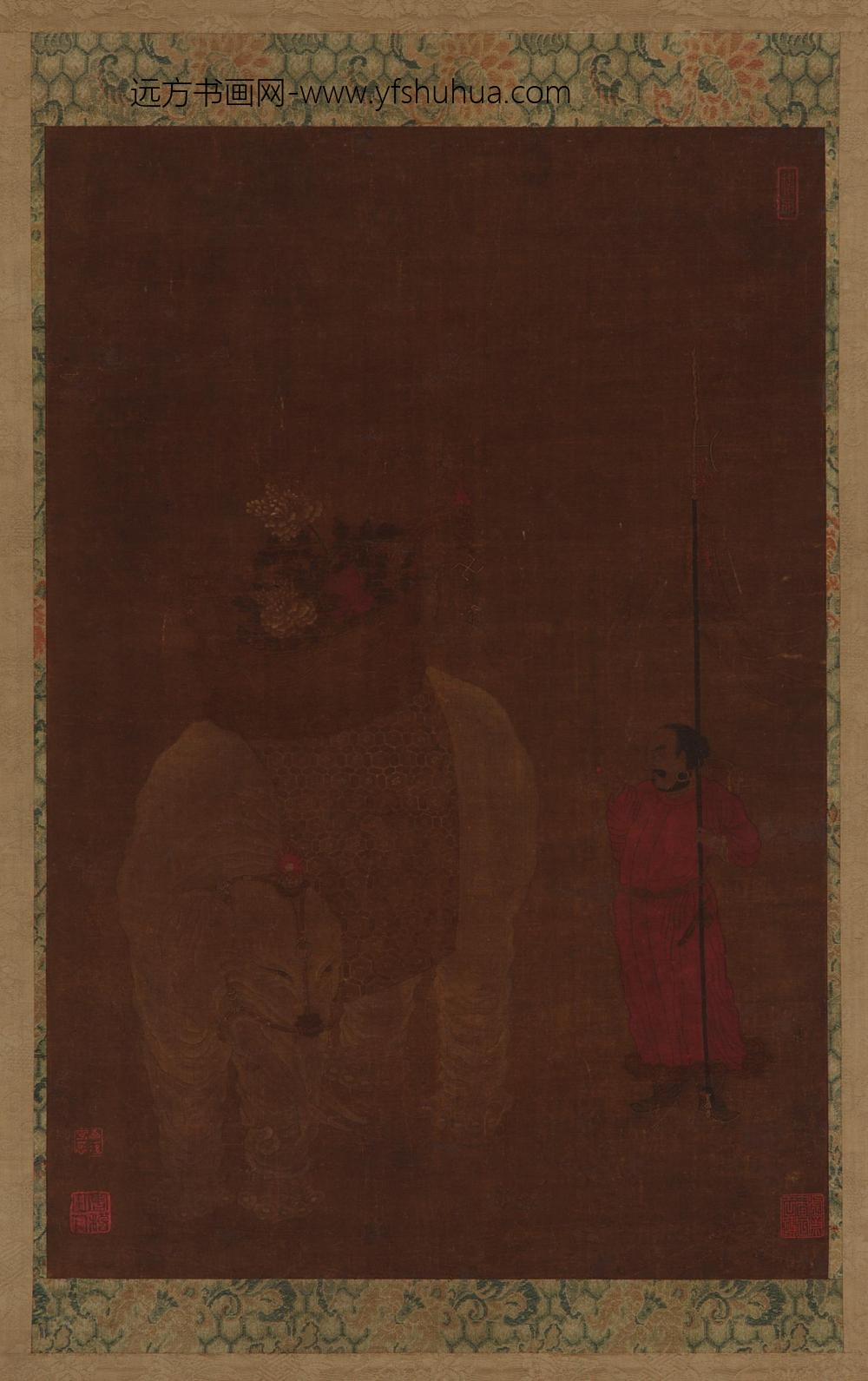 贯休_披饰大象与侍从图