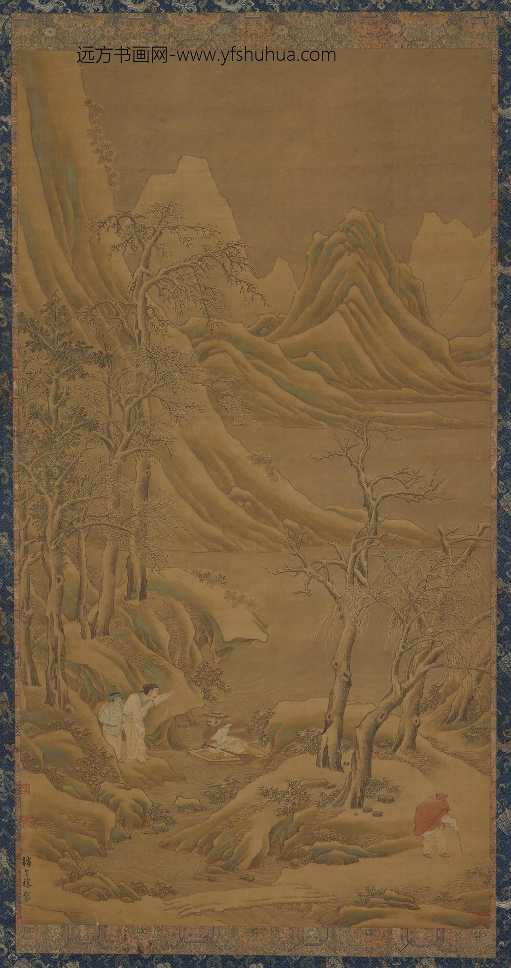 赵令穰_湖山冬景人物图