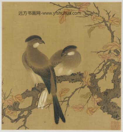 赵伯驹 双鹤秋枝图.jpg
