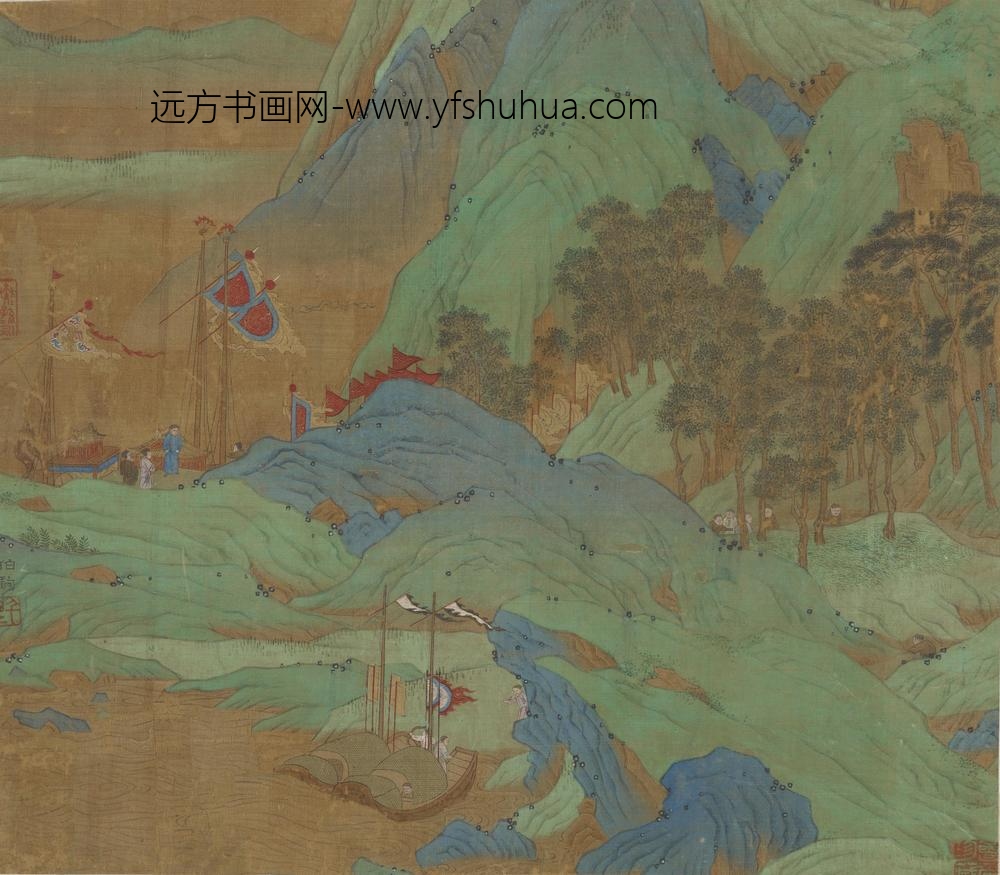 赵伯驹_泊岸舟图