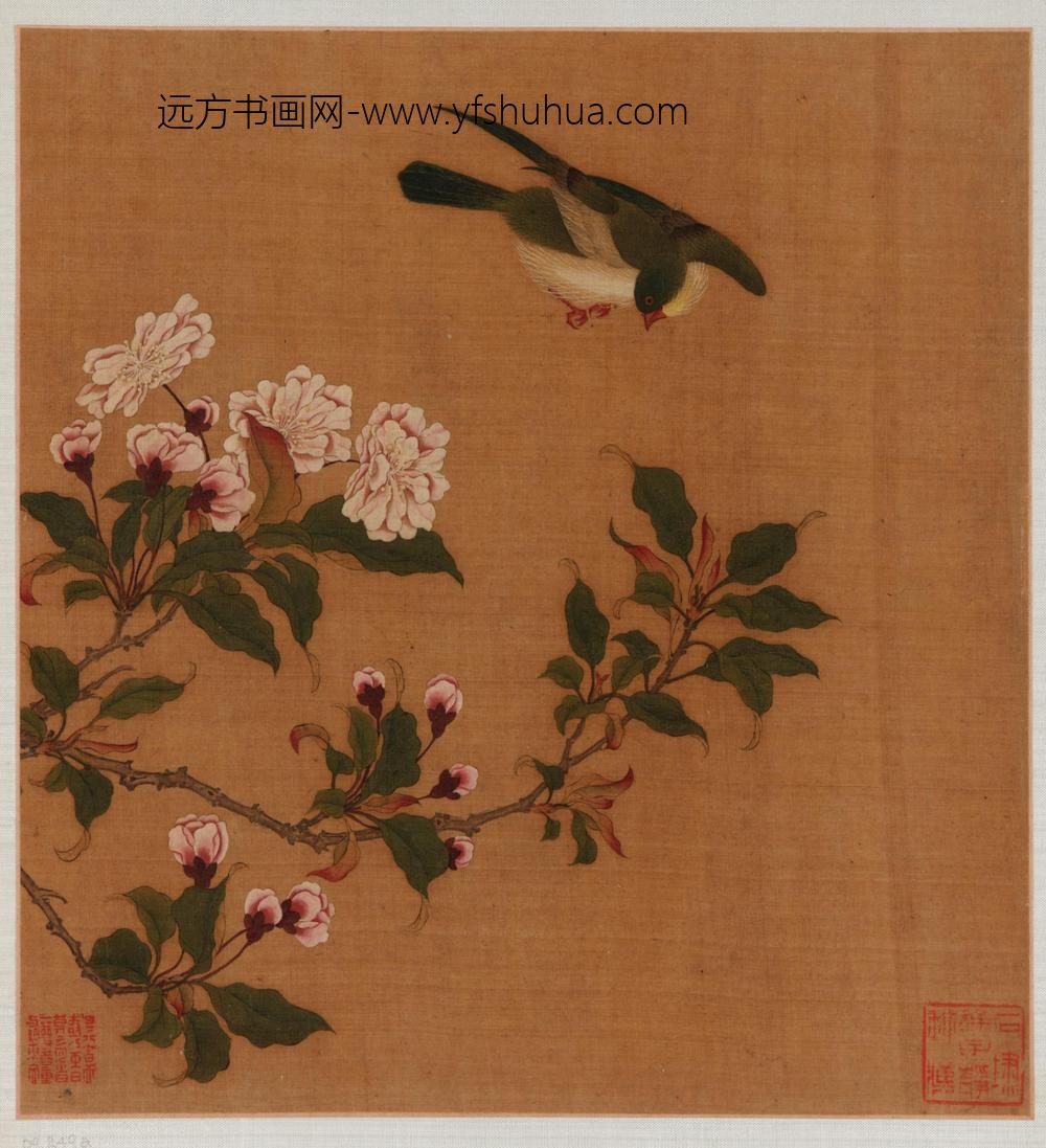 赵伯驹_花枝栖禽图