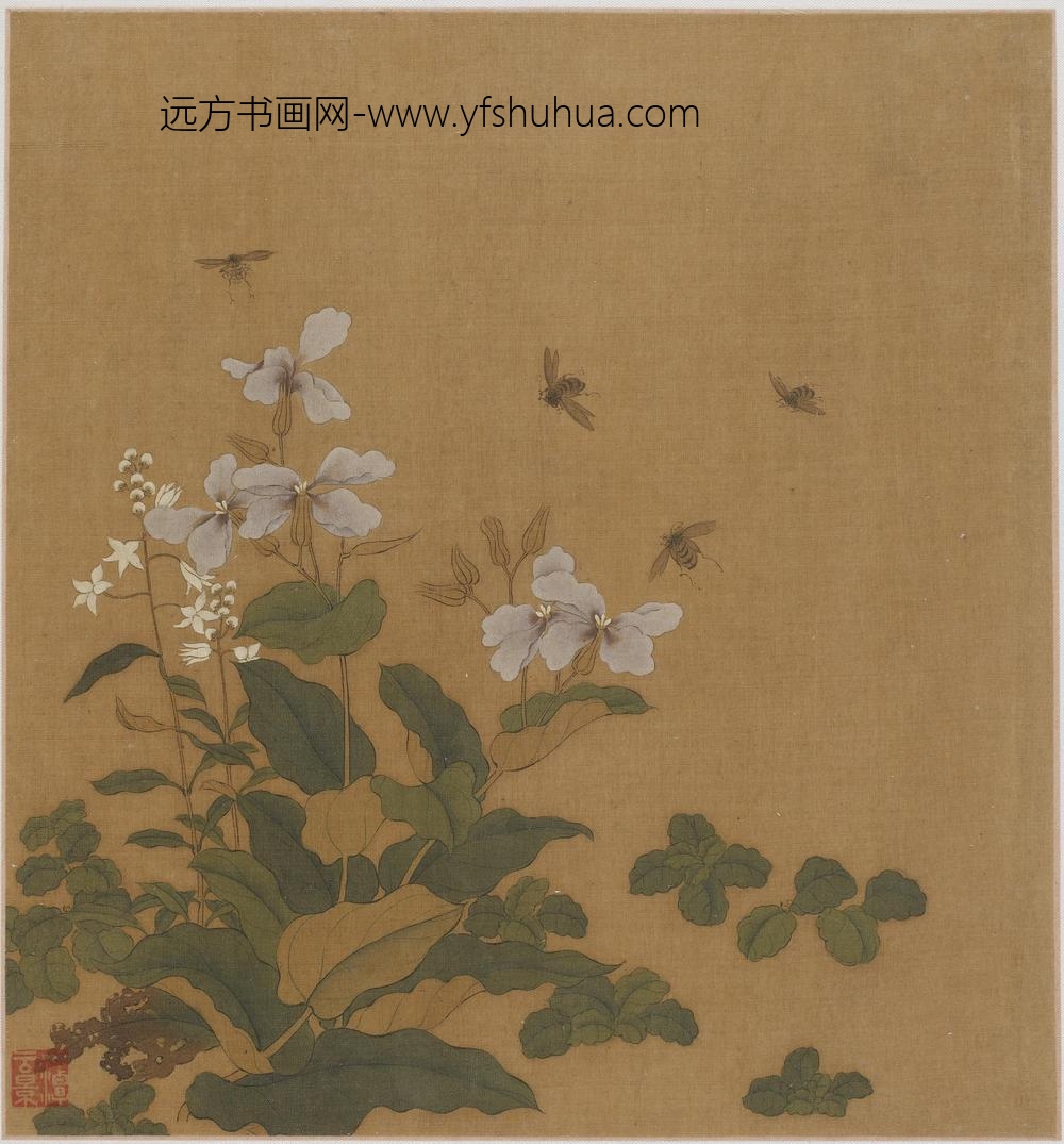 赵伯驹_蜂戏繁花图