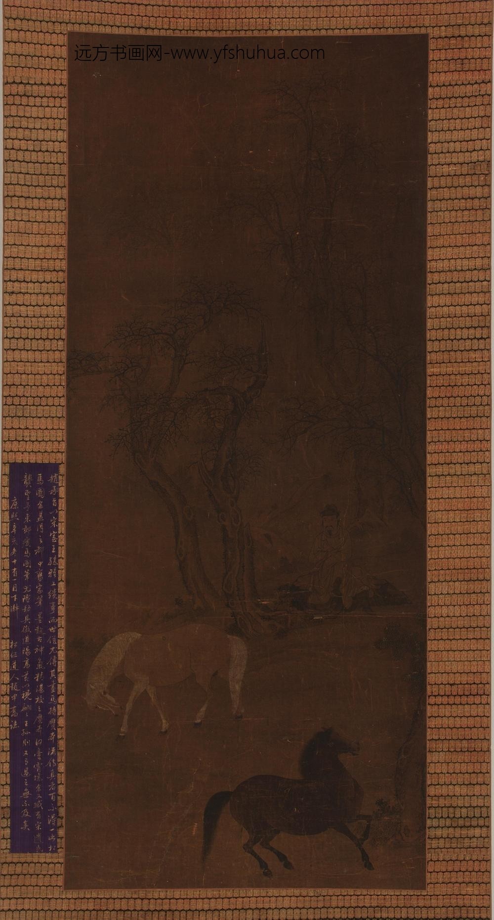 赵孟俯_山水牧马图