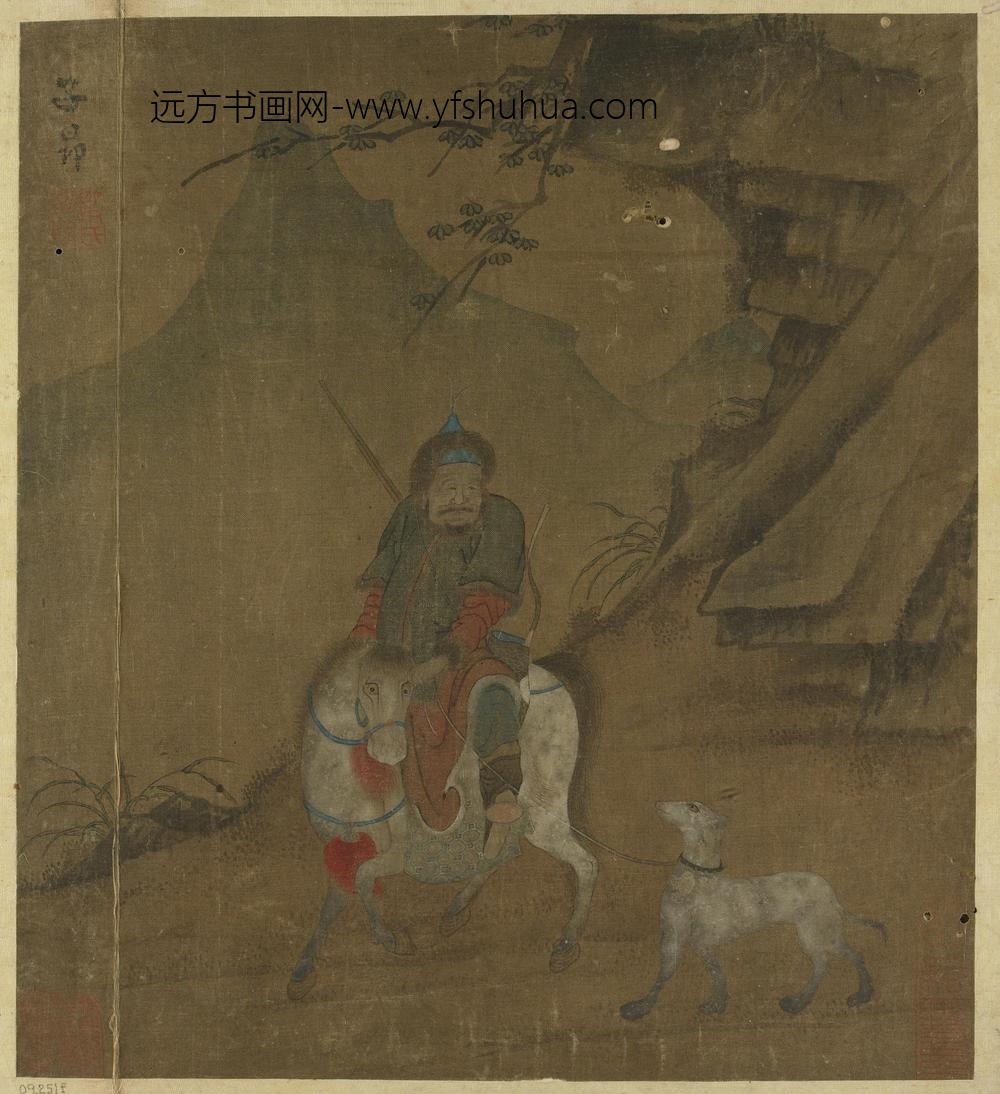 赵孟俯_猎骑引犬图