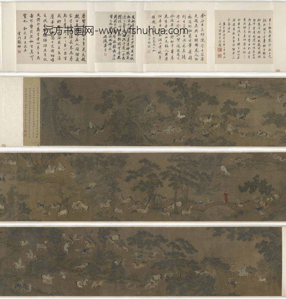 赵孟俯_百马图卷