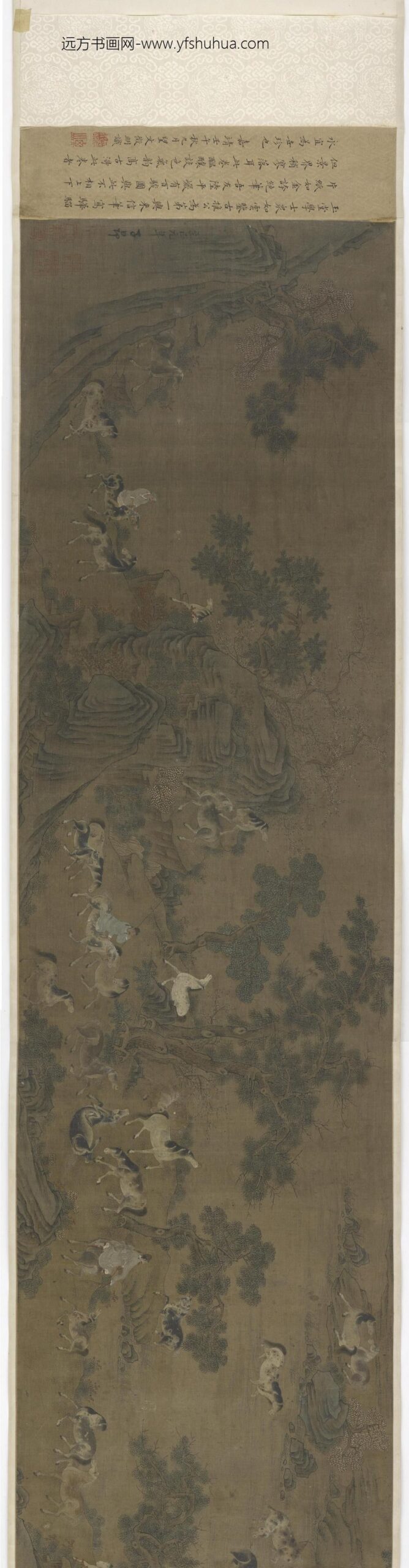 赵孟俯_百马图卷_