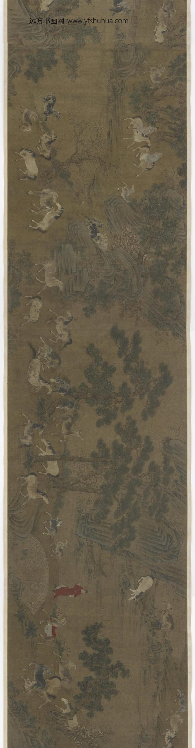 赵孟俯_百马图卷_
