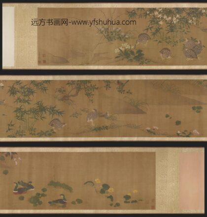 赵昌 花禽鸭鹑图卷.jpg