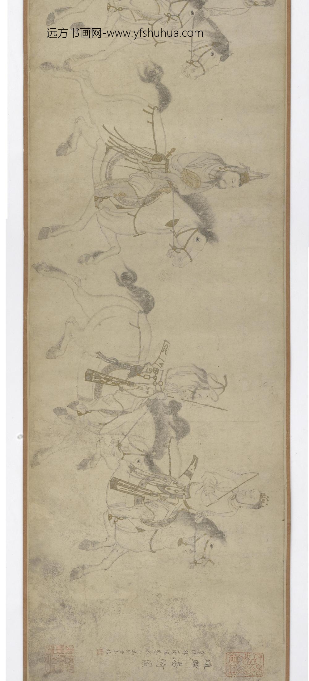 赵麟_番骑图卷_