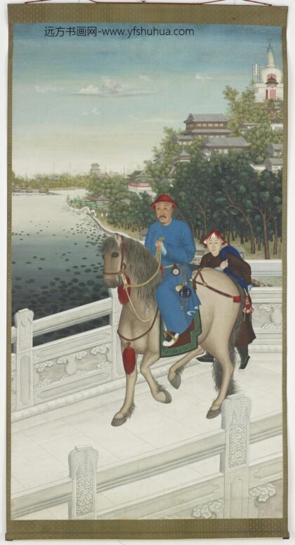 郎世宁 乾隆御制金鳌玉蝀桥策马图.jpg