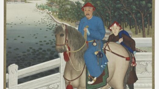 郎世宁 乾隆御制金鳌玉蝀桥策马图.jpg