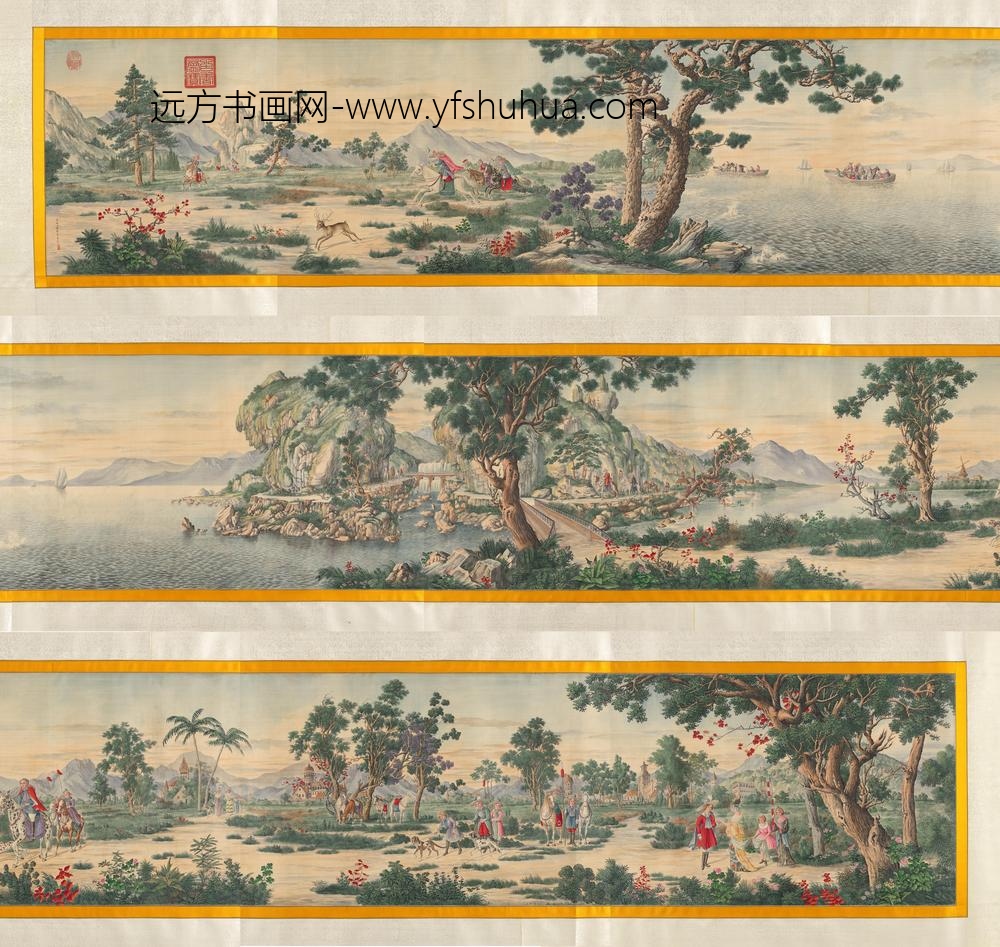 郎世宁_仕女骑马图