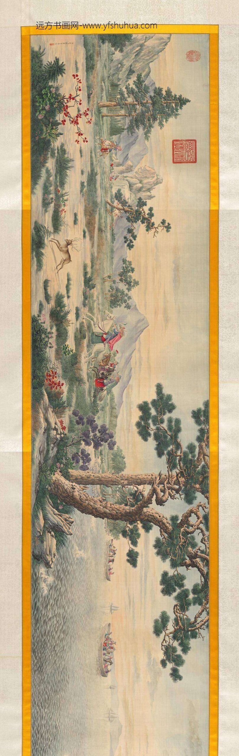 郎世宁_仕女骑马图_