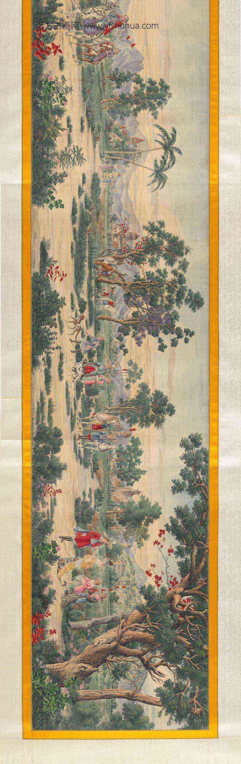郎世宁_仕女骑马图_