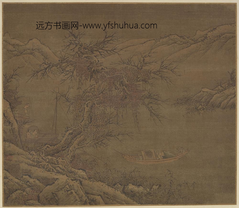 郭熙_寒岸归帆图