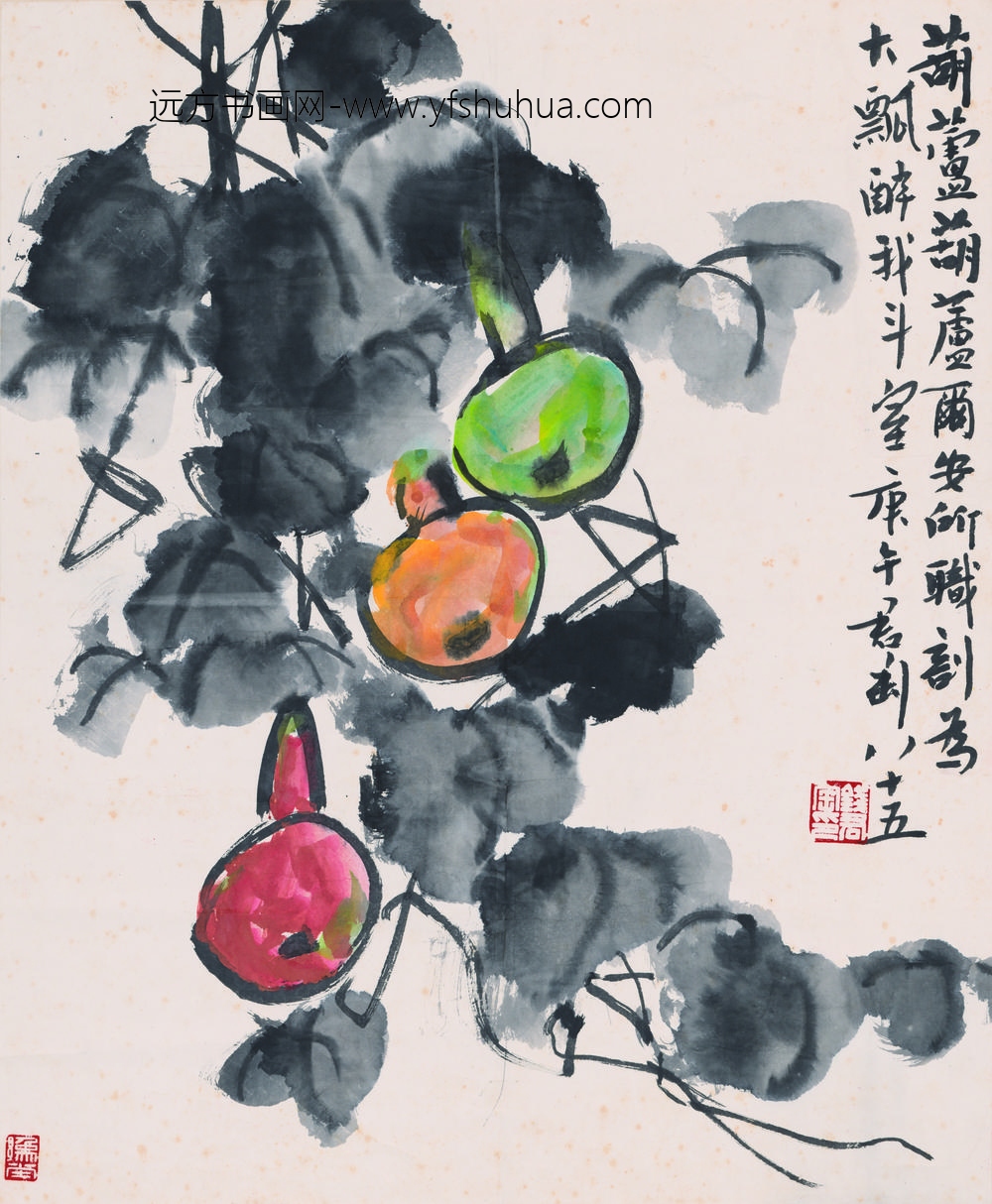 钱君陶_葫芦图轴