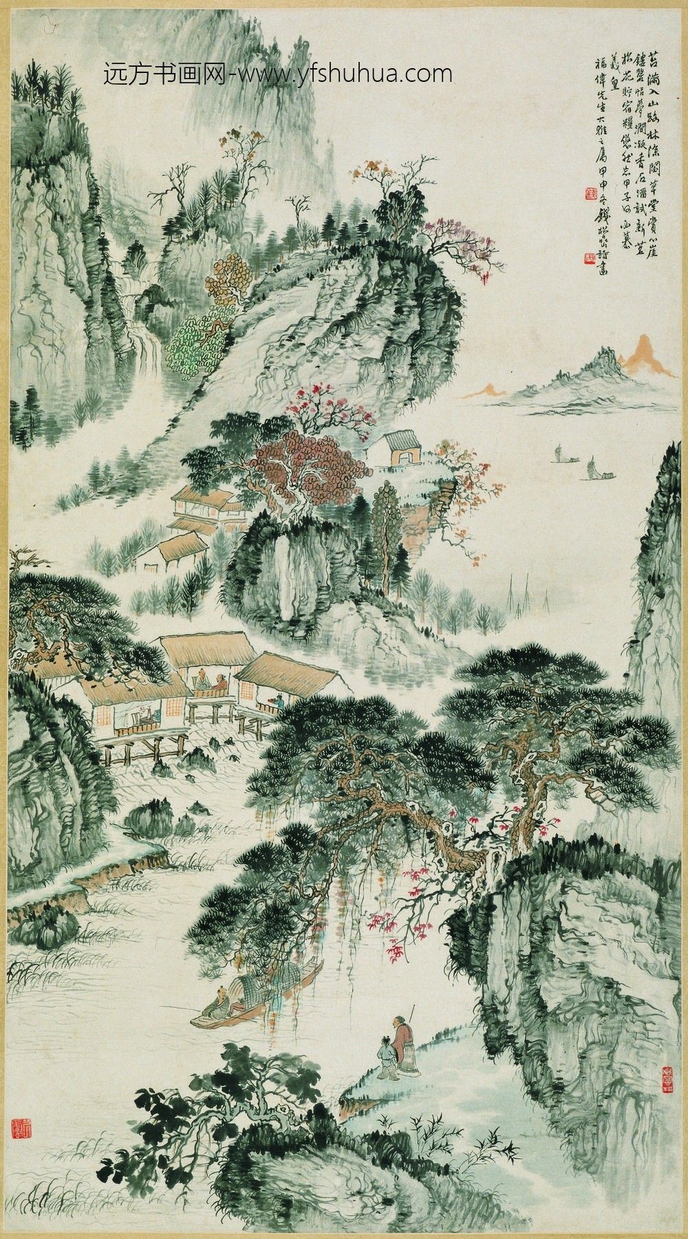 钱松壑_山林草堂图