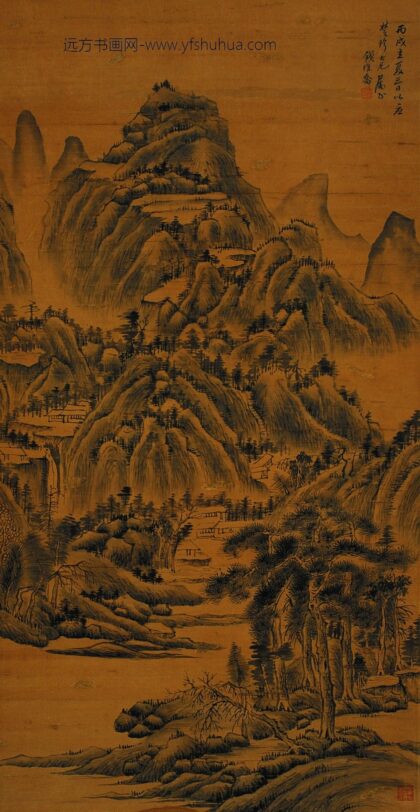钱维乔 山水图古画.jpg