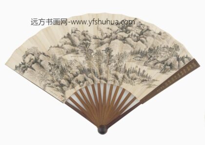 钱维城 高树山水图成扇 1.jpg