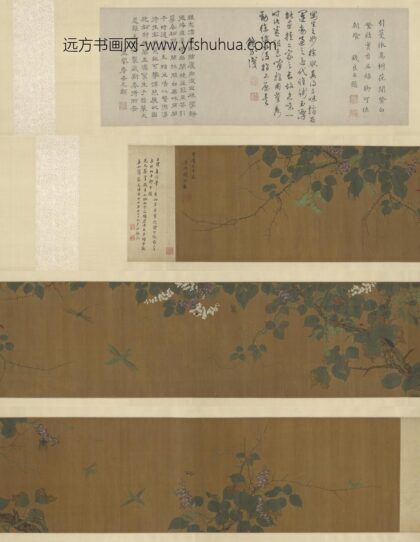 钱选 写生花卉虫鸟图卷.jpg