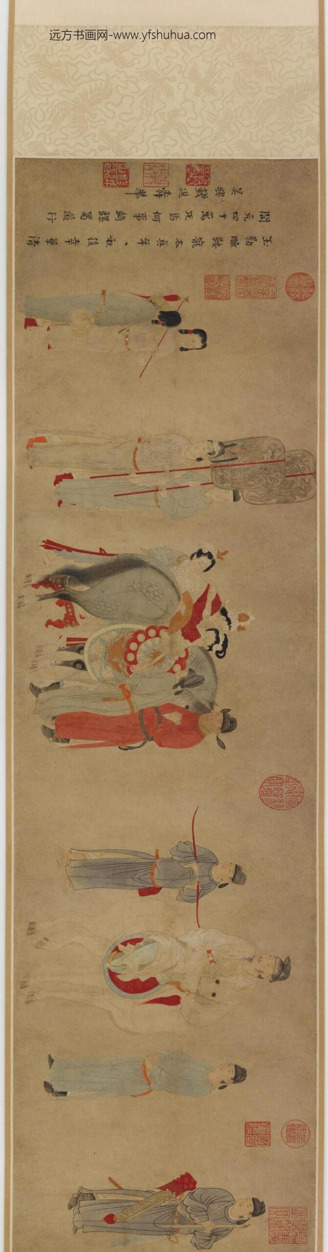 钱选_杨妃上马图卷_