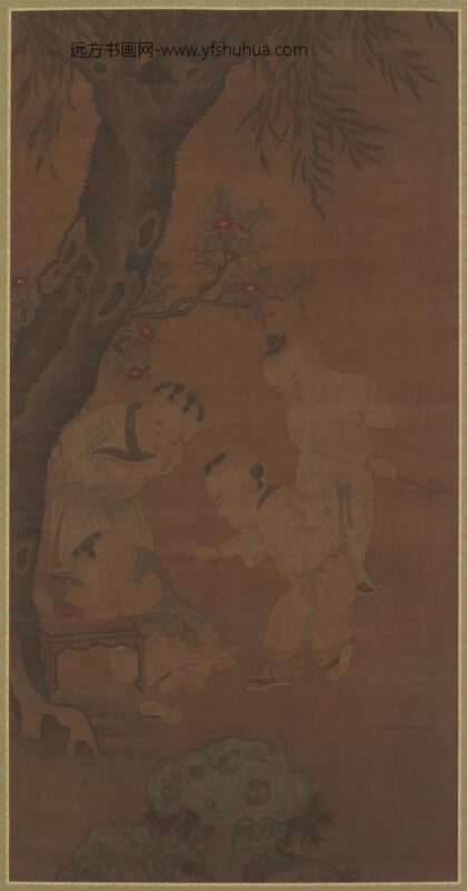 钱选 柳荫嬉童图.jpg