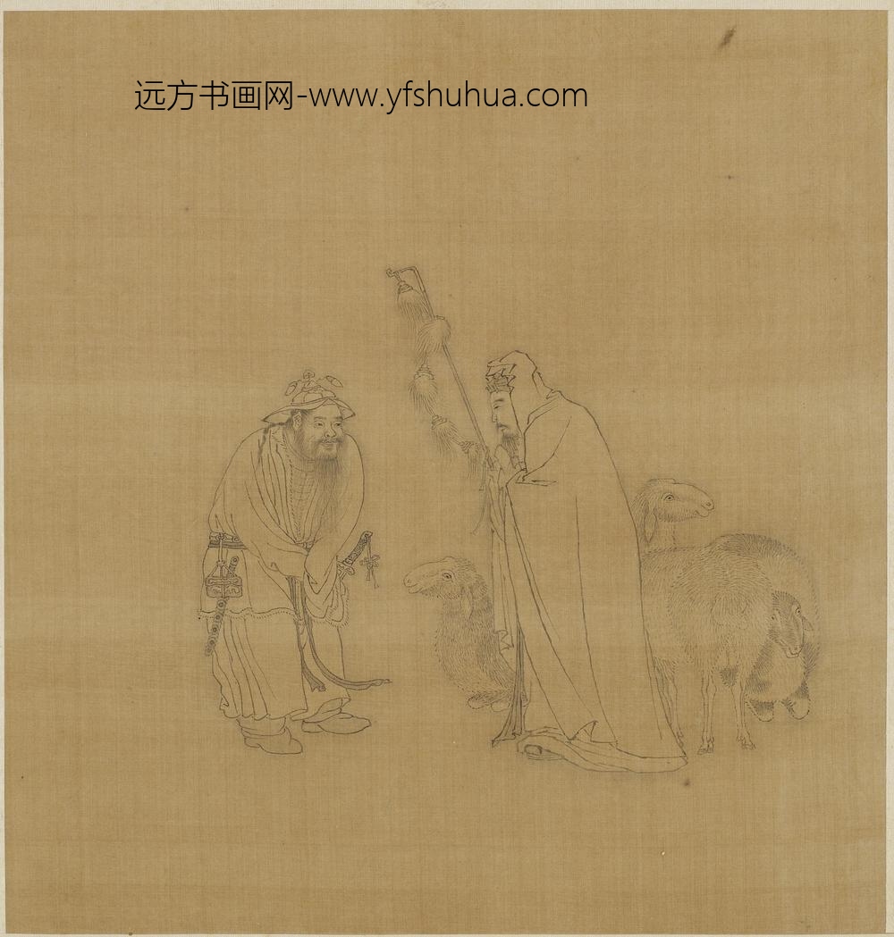 钱选_苏武李陵诀别图