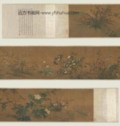 钱选 设色花鸟草虫图长卷.jpg